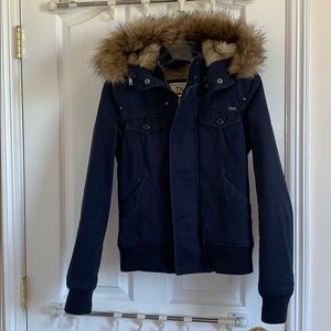 Aritzia TNA Maverick Jacket, Navy Blue